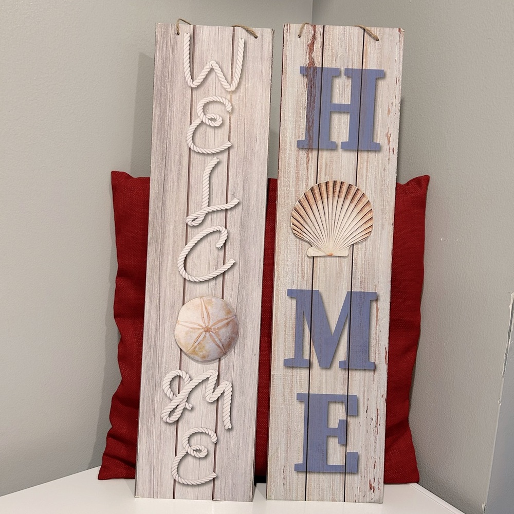 Shore Living “Welcome” “Home” Decor